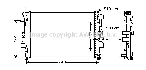 AVA QUALITY COOLING Радиатор, охлаждение двигателя MS2356